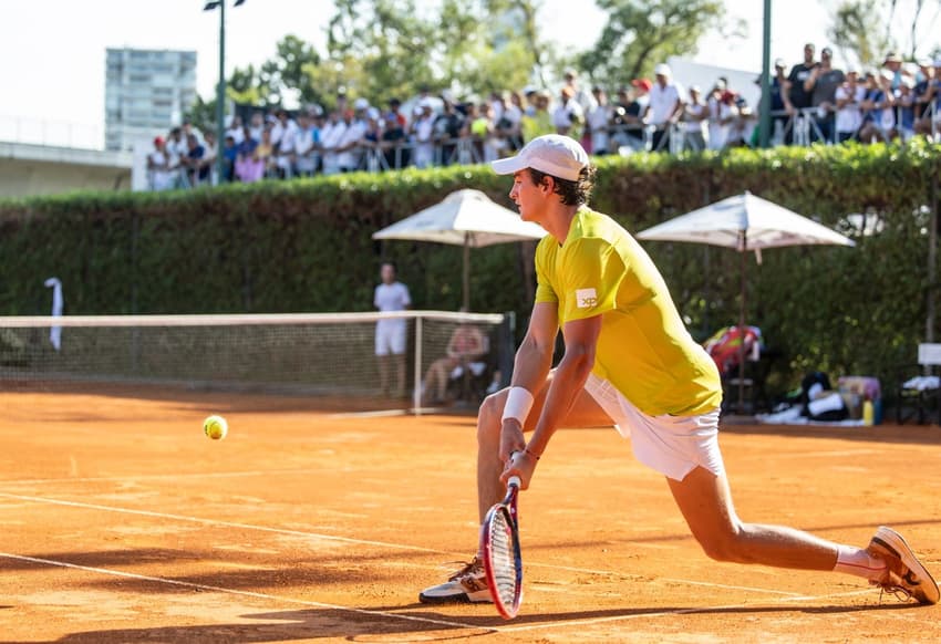 Joao Fonseca treino (foto: @argentinaopentennis / Ieb+ Argentina Open)