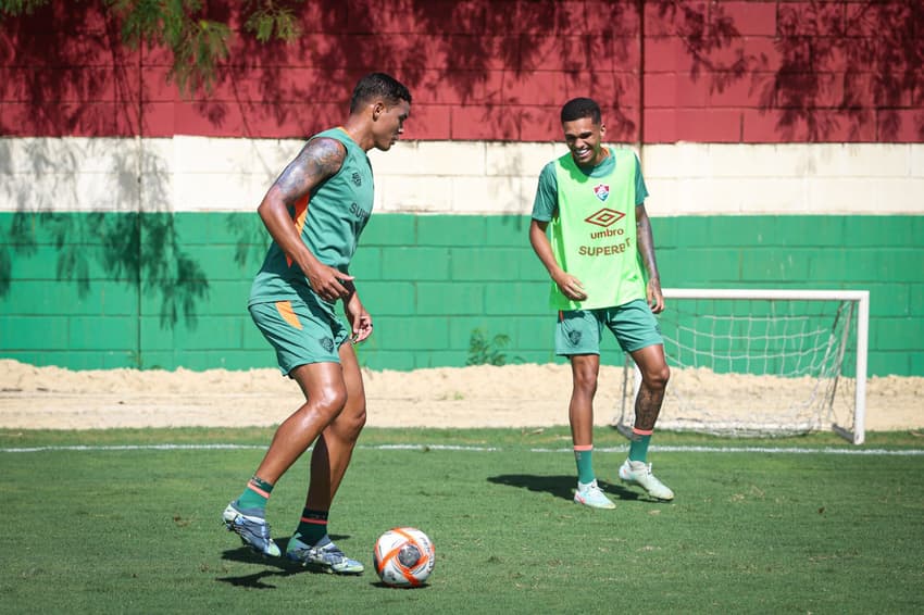 Thiago Silva em ação no treino do Fluminense antes de clássico contra o Vasco, pelo Campeonato Carioca