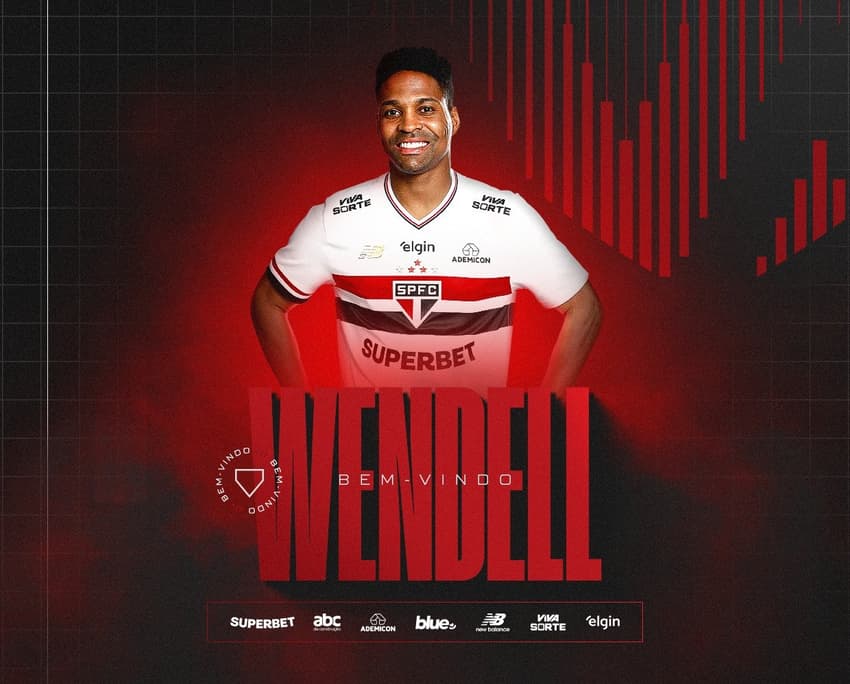 Wendell é anunciado pelo São Paulo e assina atpe 2027