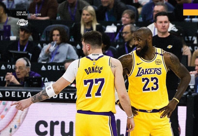 Luka Doncic disputou seu primeiro jogo ao lado de LeBron James no Lakers