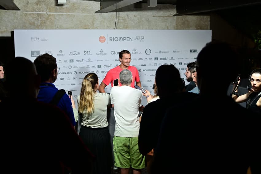 Alexander Zverev, durante entrevista no Rio Open