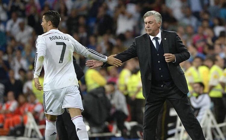 Carlo Ancelotti e Cristiano Ronaldo