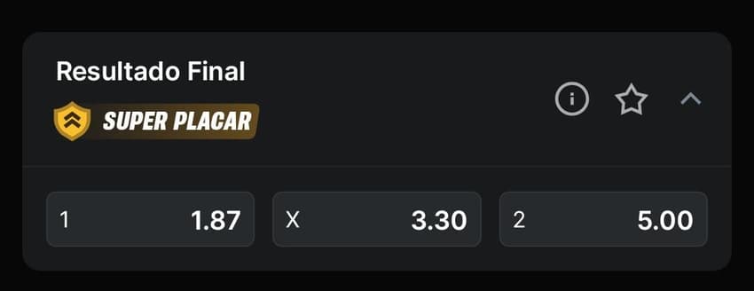 Captura de tela de 1x2 aposta para o futebol