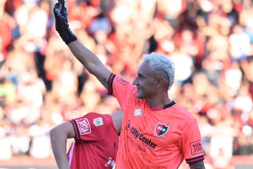 Keylor Navas em sua primeira partida pelo Newell's Old Boys (Foto: Reprodução)