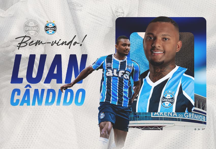 Luan Cândido, lateral-esuqerdo do Grêmio (arte: Grêmio)