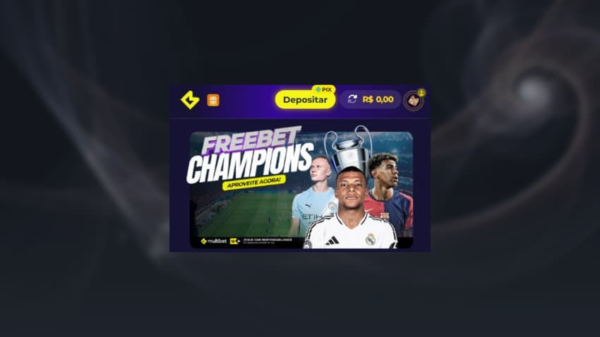 Captura de tela mostra a promoção de freebets na Multibet.