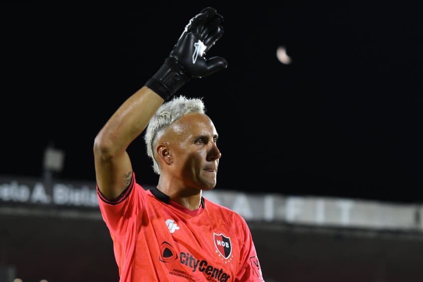 Keylor Navas em sua primeira partida pelo Newell's Old Boys (Foto: Reprodução)