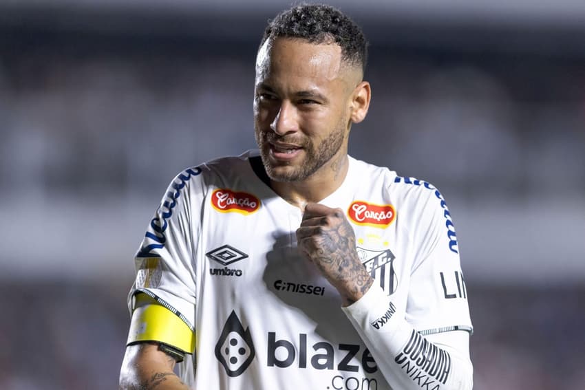 SP &#8211; SANTOS &#8211; 02/05/2025 &#8211; PAULISTA 2025, SANTOS x BOTAFOGO-SP &#8211; Neymar Jr. player for Santos during the match against Botafogo-SP at the Vila Belmiro stadium for the 2025 Paulista championship. Photo: Ettore Chiereguini/AGIF (via AP)