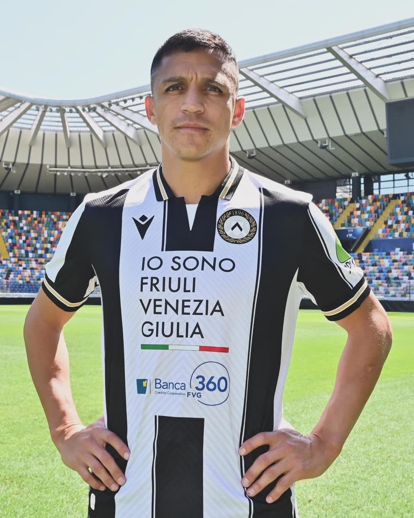 Alexis Sánchez em apresentação na Udinese (Foto: Reprodução)