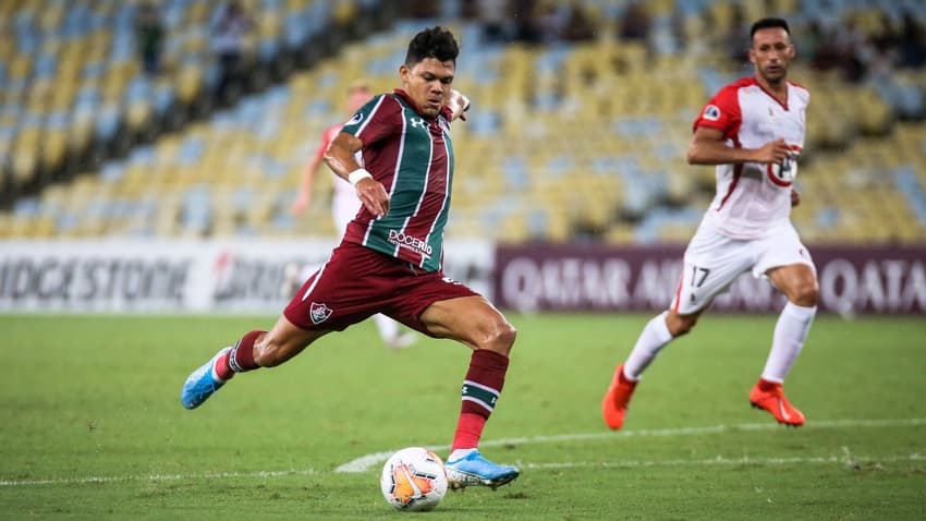 Evanilson, pelo Fluminense, na Sul-Americana de 2020. (Foto: Lucas Merçon/FFC)