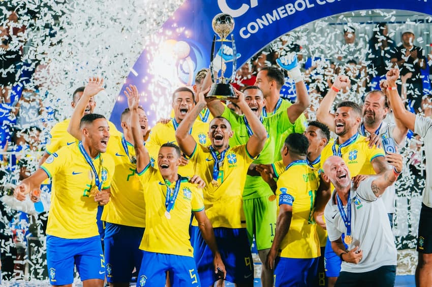 Brasil campeão da Copa América de futebol de praia (foto: Conmebol)