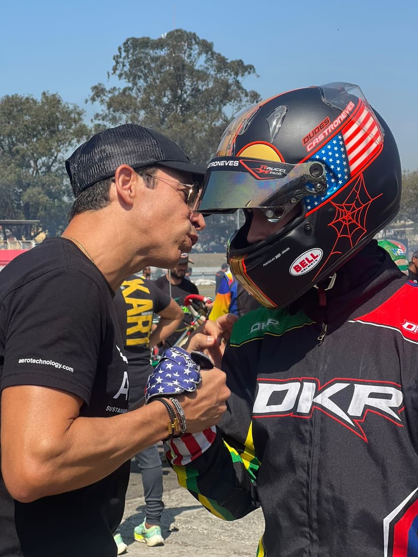 Castroneves e o sobrinho Dudes no kartódromo de Interlagos_Divulgação4