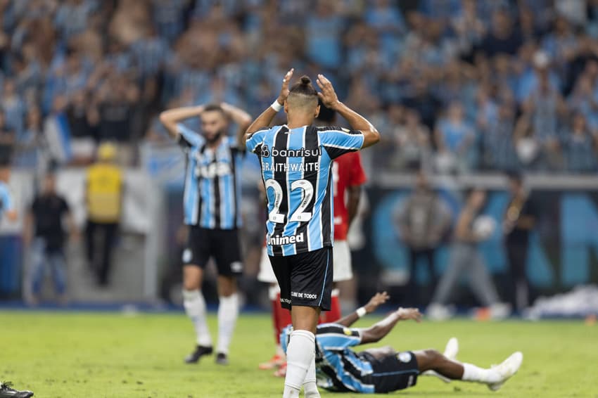 Braithwhite em Grêmio x Internacional. (foto: Liamara Polli/AGIF)