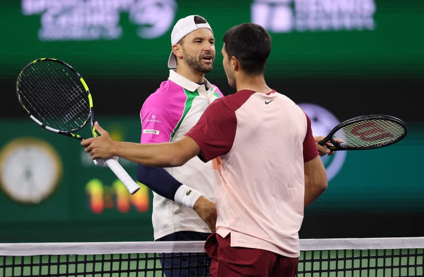 Carlos Alcaraz e Dimitrov no Indian Wells