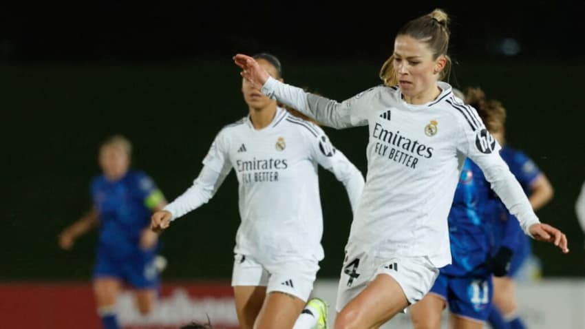 Jogos de hoje: o Real Madrid feminino entra em campo pela Champions League para enfrentar o Arsenal (Foto: Pierre-Philippe Marcou/AFP)