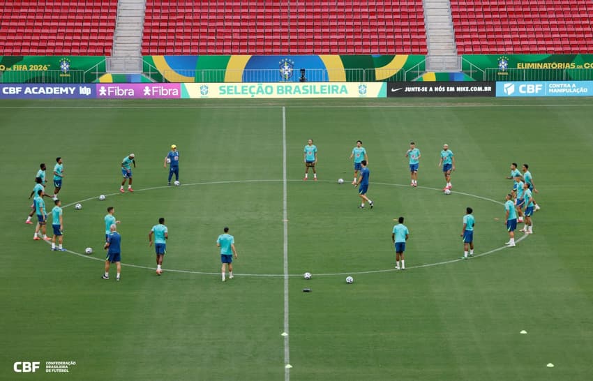 Brasil fez último treino antes de pegar a Colômbia nessa quarta, no Mané Garrincha