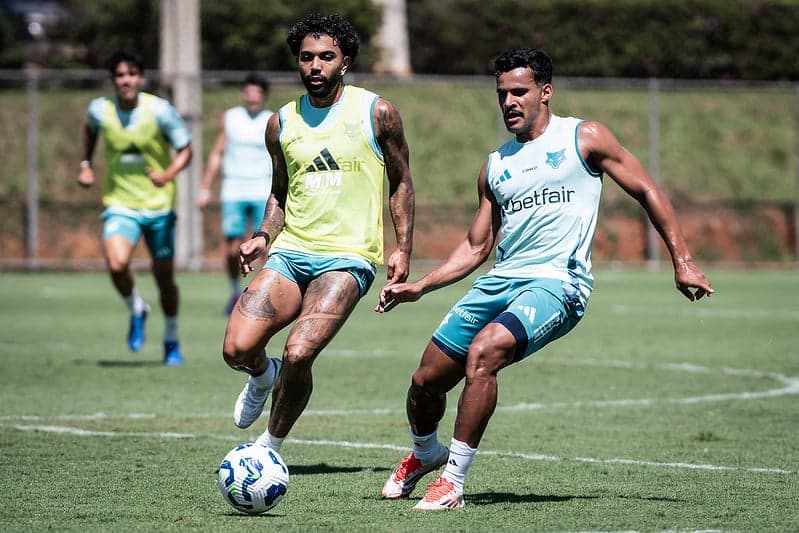 Gabigol e Kaiki, do Cruzeiro (Foto: Gustavo Aleixo/Cruzeiro)