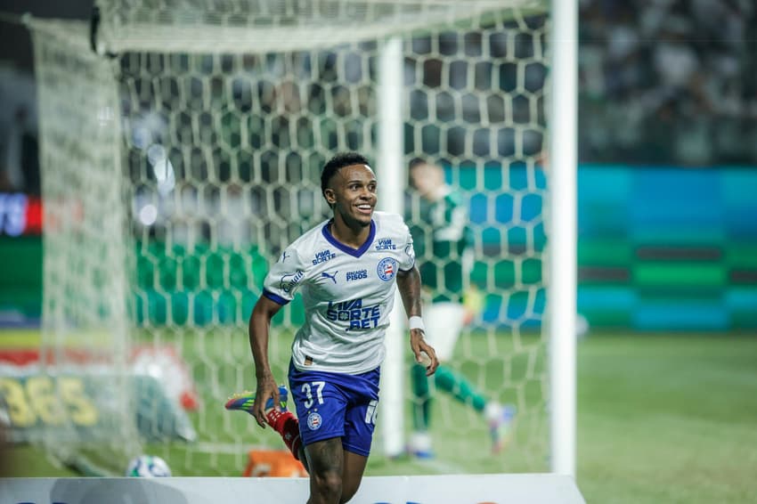 Kayky comemora gol contra o Palmeiras Foto: Rafael Rodrigues / EC Bahia