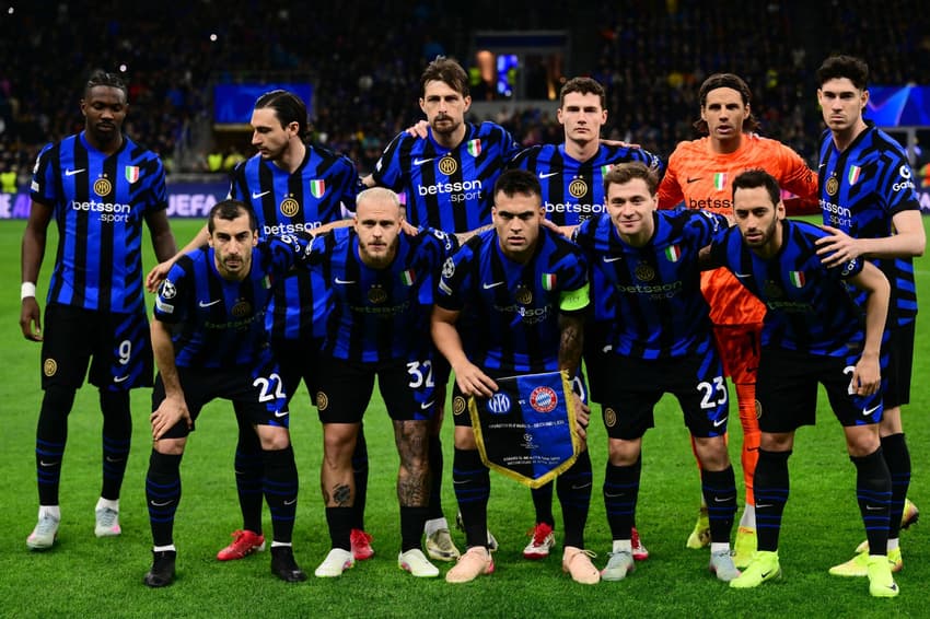 Time titular da Inter de Milão em partida da Champions League