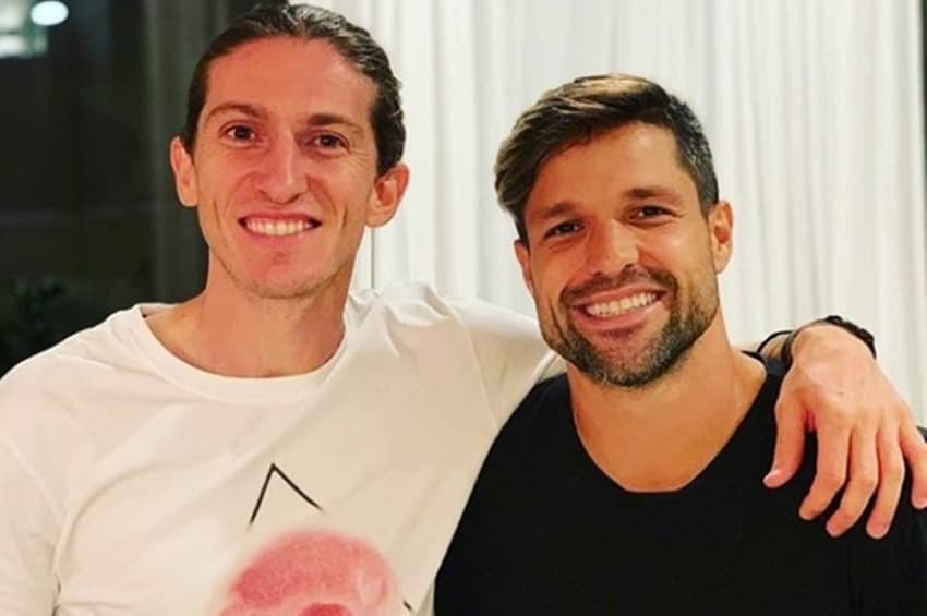 Filipe Luís e Diego Ribas em foto (Foto: Reprodução / Instagram)