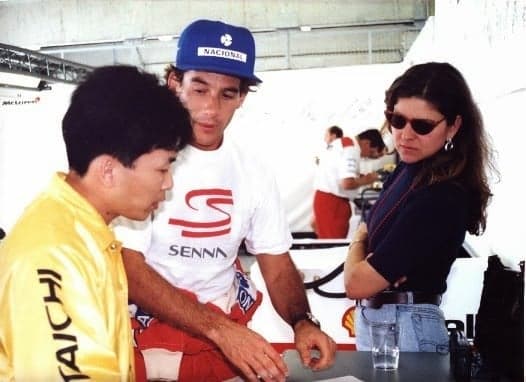 Ayrton Senna e a assessora Betise Assumpção (Foto: Reprodução/Blog Betise Assumpção