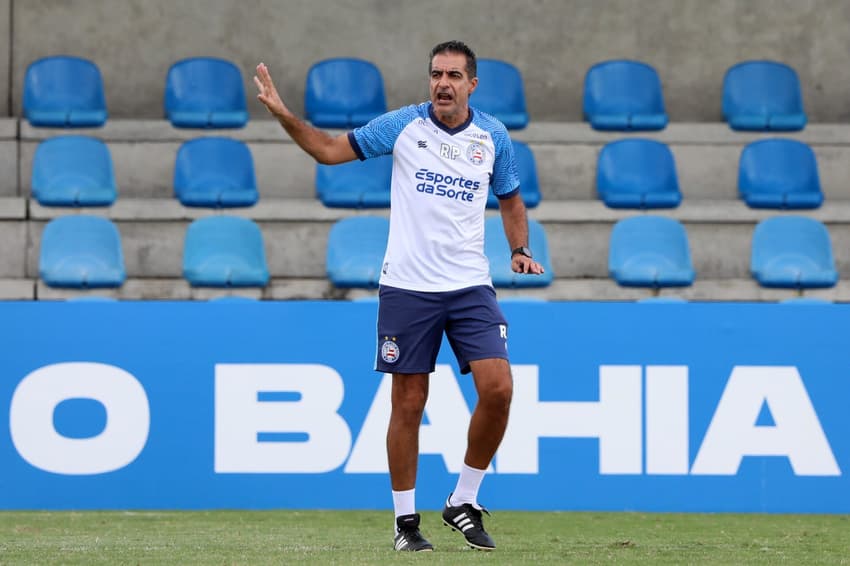 Renato Paiva comanda treino do Bahia em 2023 Foto: Felipe Oliveira / EC Bahia