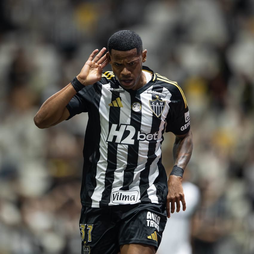 Júnior Santos comemorando gol pelo Atlético-MG (Foto: Pedro Souza / Atlético)