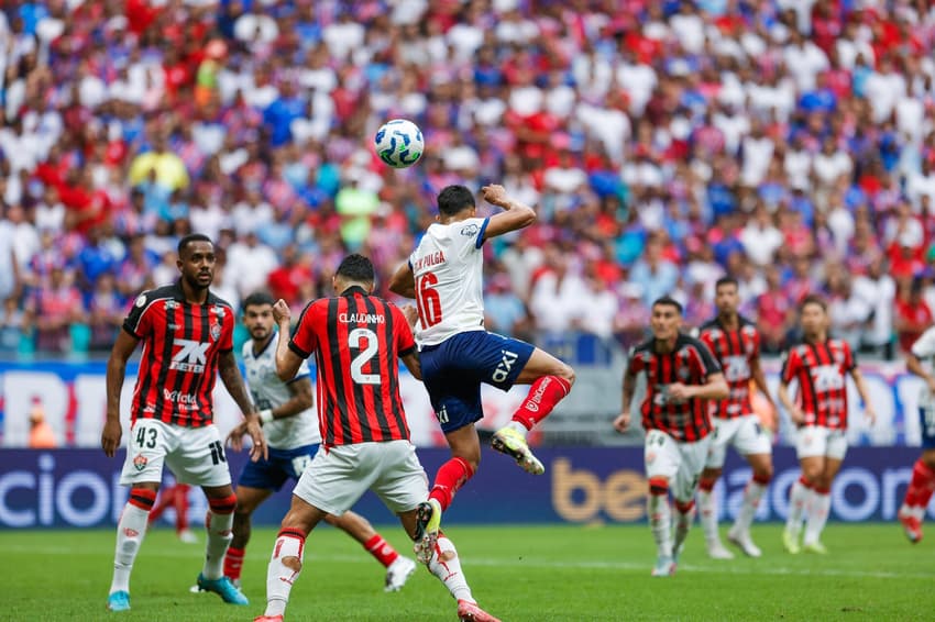 Momento exato do gol marcado por Erick Pulga Foto: Rafael Rodrigues / EC Bahia
