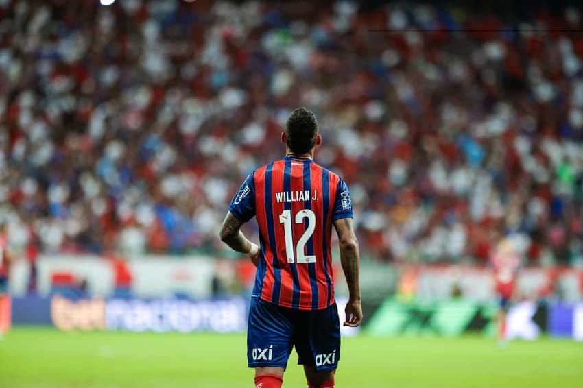 Willian José após marcar contra o São Paulo Foto: Rafael Rodrigues / EC Bahia