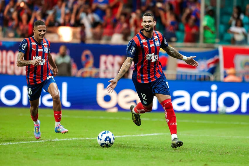Willian José comemora segundo gol contra o São Paulo Foto: Rafael Rodrigues / EC Bahia
