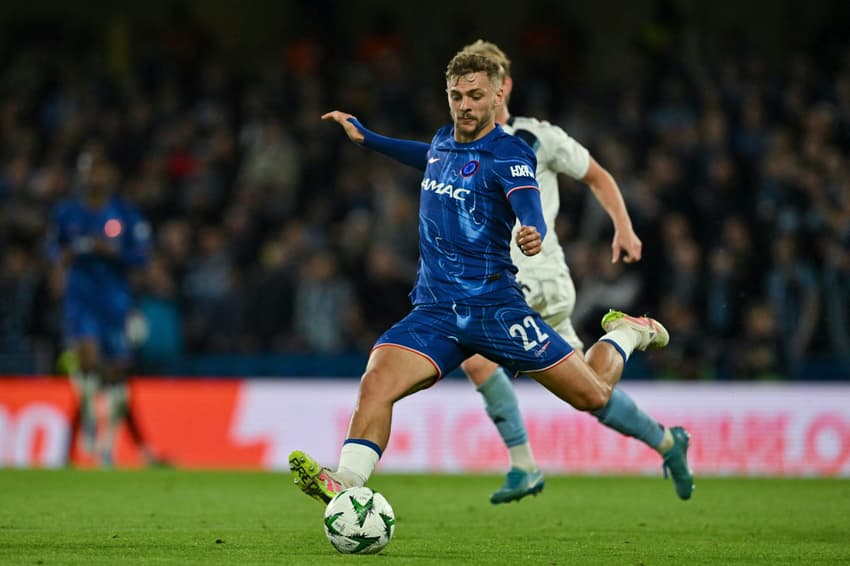 Dewsbury-Hall faz gol pelo Chelsea contra o Djurgarden pela COnference League (Foto: Glyn Kirk/AFP)