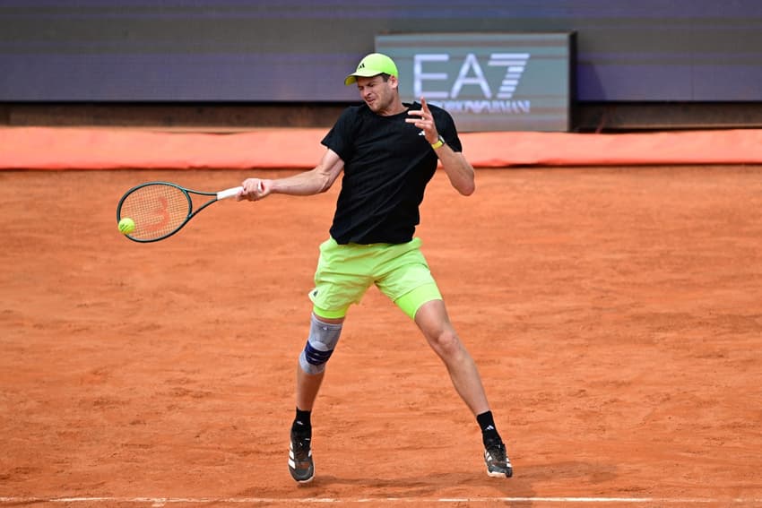 Polonês Hubert Hurkacz na derrota para o americano Tommy Paul em Roma (Foto: Piero CRUCIATTI / AFP)