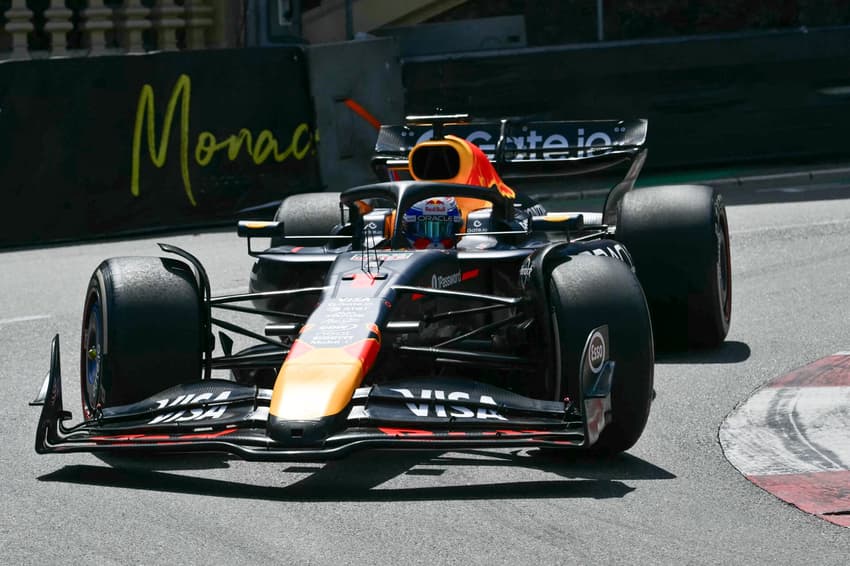 Red Bull Racing's Dutch driver Max Verstappen races during the Formula One Monaco Grand Prix at the Circuit de Monaco, on May 25, 2025. (Photo by Christophe SIMON / AFP)