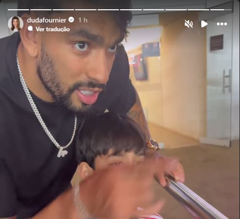 Esposa de Paquetá publicou vídeo do marido no Maracanã nas redes sociais (Foto: Reprodução/ Instagram)