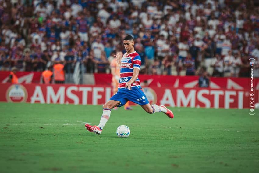 Partida entre Fortaleza e Atlético Bucaramanga, pela Copa Libertadores (Foto: Mateus Lotif/Fortaleza EC)
