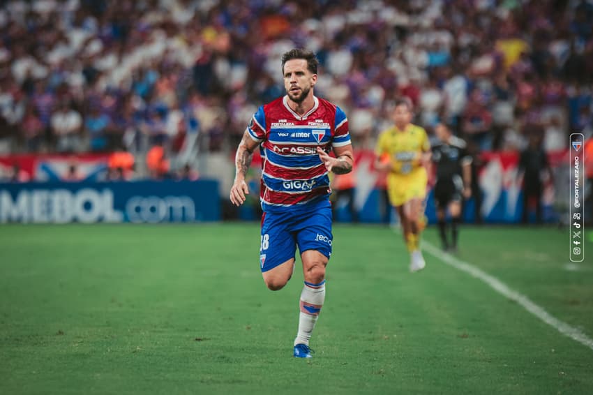 Partida entre Fortaleza e Atlético Bucaramanga, pela Copa Libertadores (Foto: Mateus Lotif/Fortaleza EC)