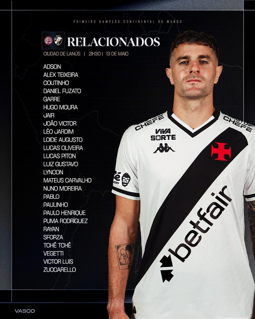 Lanús x Vasco - relacionados