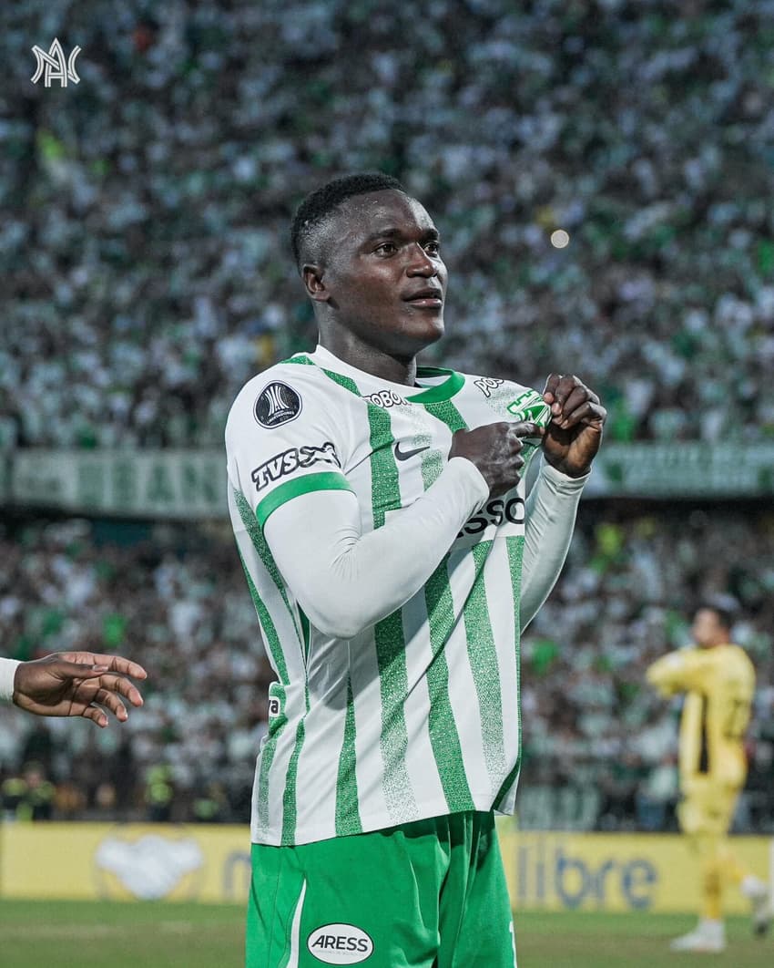 Viveros comemora gol contra o Bahia Foto: Divulgação / Atlético Nacional