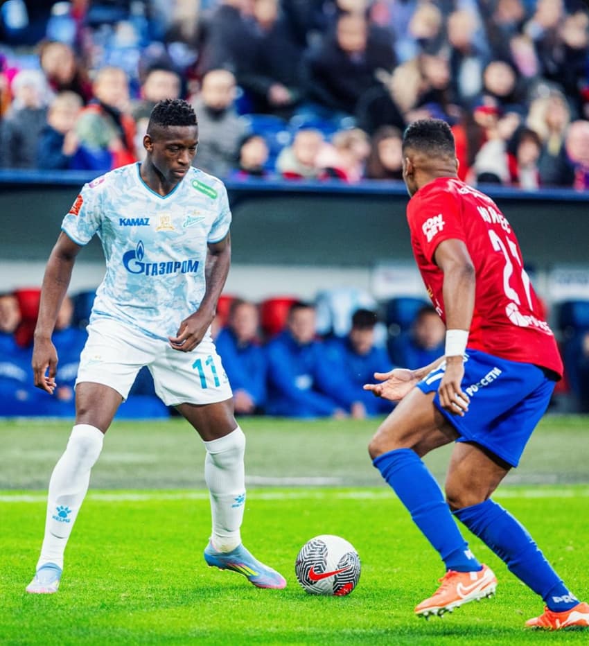 Luiz Henrique entrou no segundo tempo e converteu seu pênalti contra o CSKA (Reprodução: Zenit)