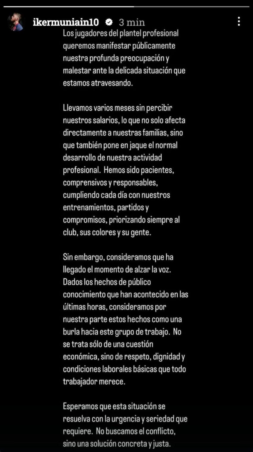 Muniain Salarios San Lorenzo