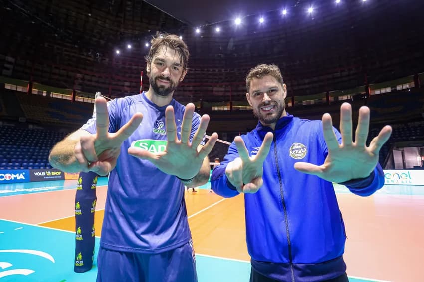 Lucão e Bruninho têm sete troféus de Superliga