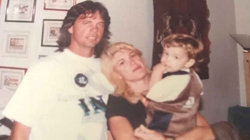 Gaúcho, Inês Galvão e um dos filhos (Foto: Arquivo Pessoal)