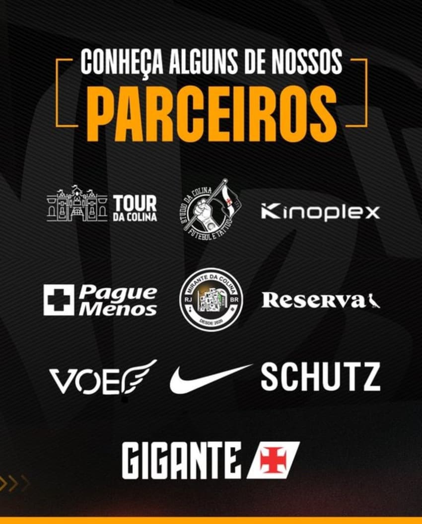 Vasco Nike parceiros