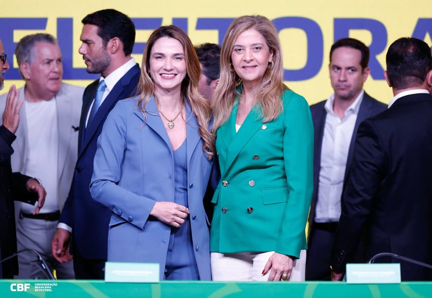 Michelle Ramalho, eleita vice-presidente da CBF, e Leila Pereira