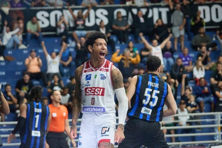 Franca e Pinheiros se enfrentaram, nesta terça-feira (13), pelos playoffs doNBB (Foto: Divulgação/NBB)