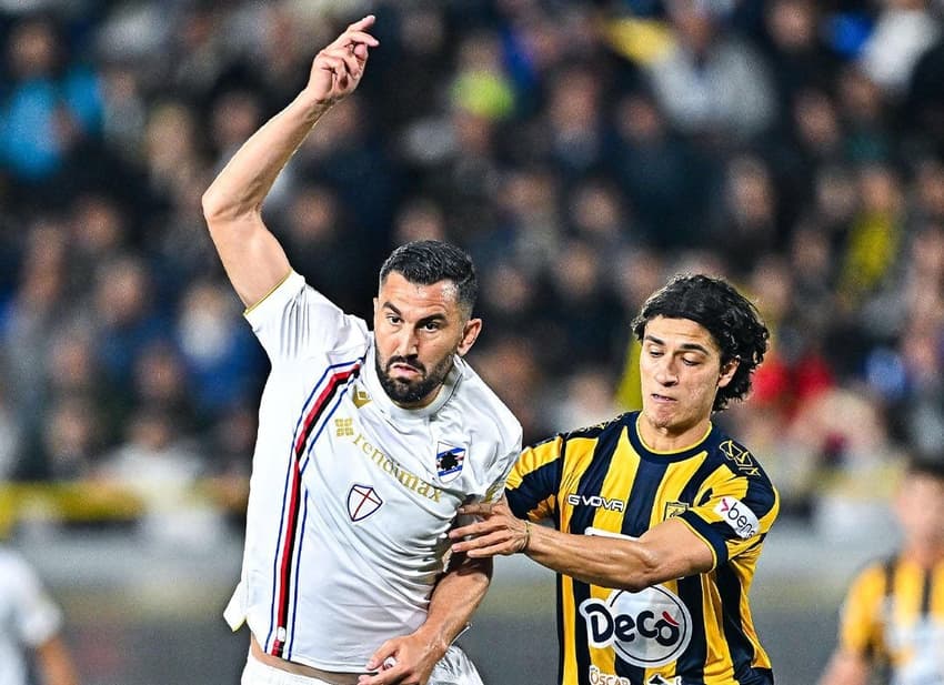 Sampdoria durante a partida contra o Juve Stabia
