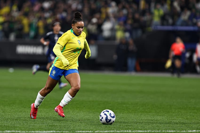 Dudinha durante amistoso da Seleção Feminina. (Foto: Staff Images Woman/ CBF)