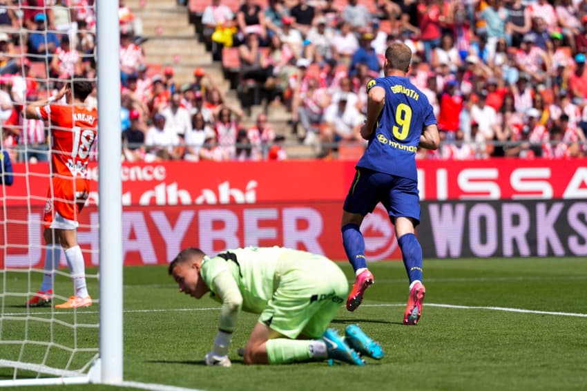 Sorloth comemora hat-trick pelo Atlético de Madrid contra o Girona (Reprodução: Marca)