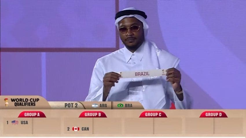 Brasil está no Grupo C das Eliminatórias