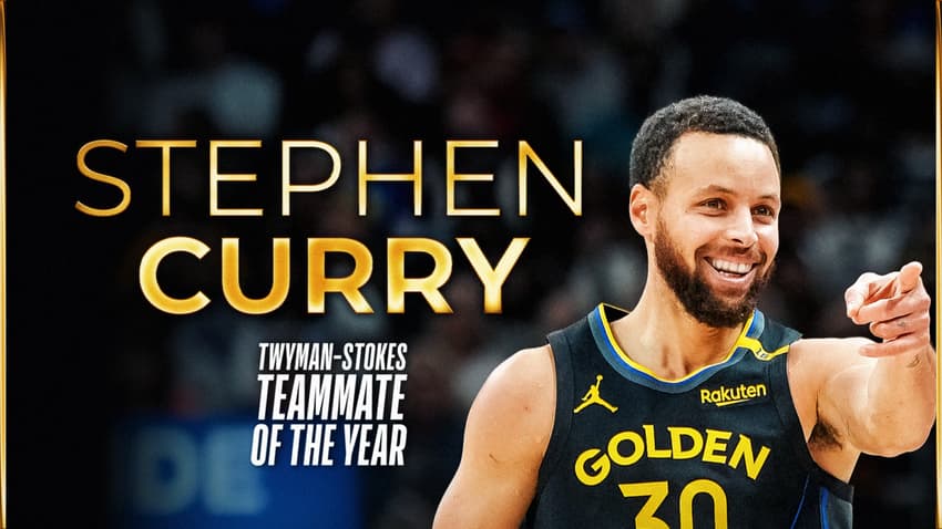 Stephen Curry foi eleito o "Companheiro do ano" nos prêmios individuais da NBA 2024/25 (Foto: Divulgação/NBA)